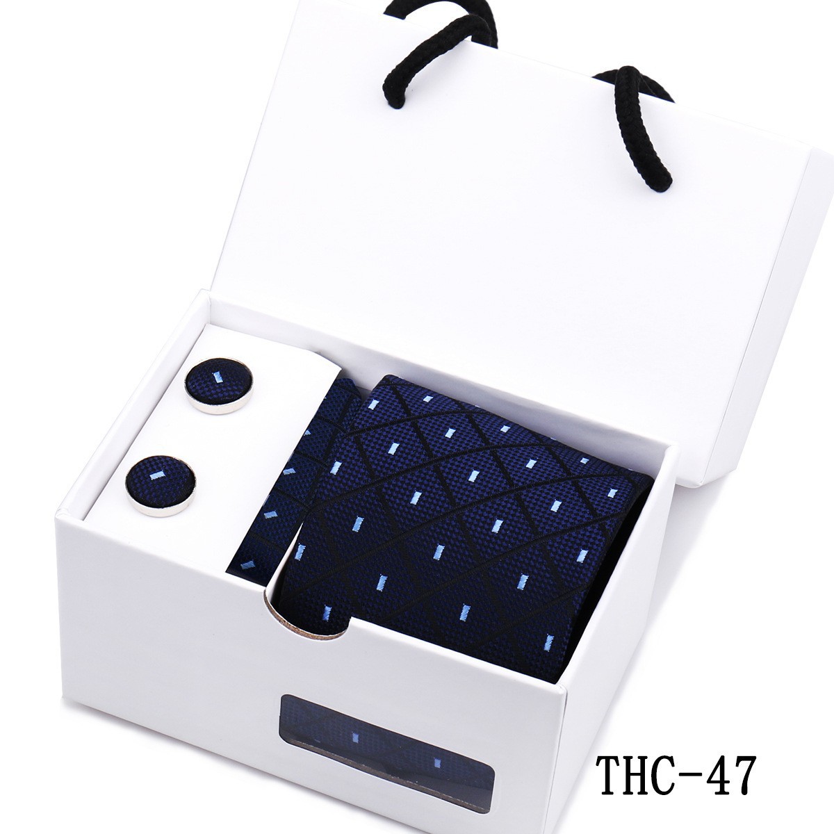 Mens Premium Tie Pocket Square And Cufflink Gift Set photo 3