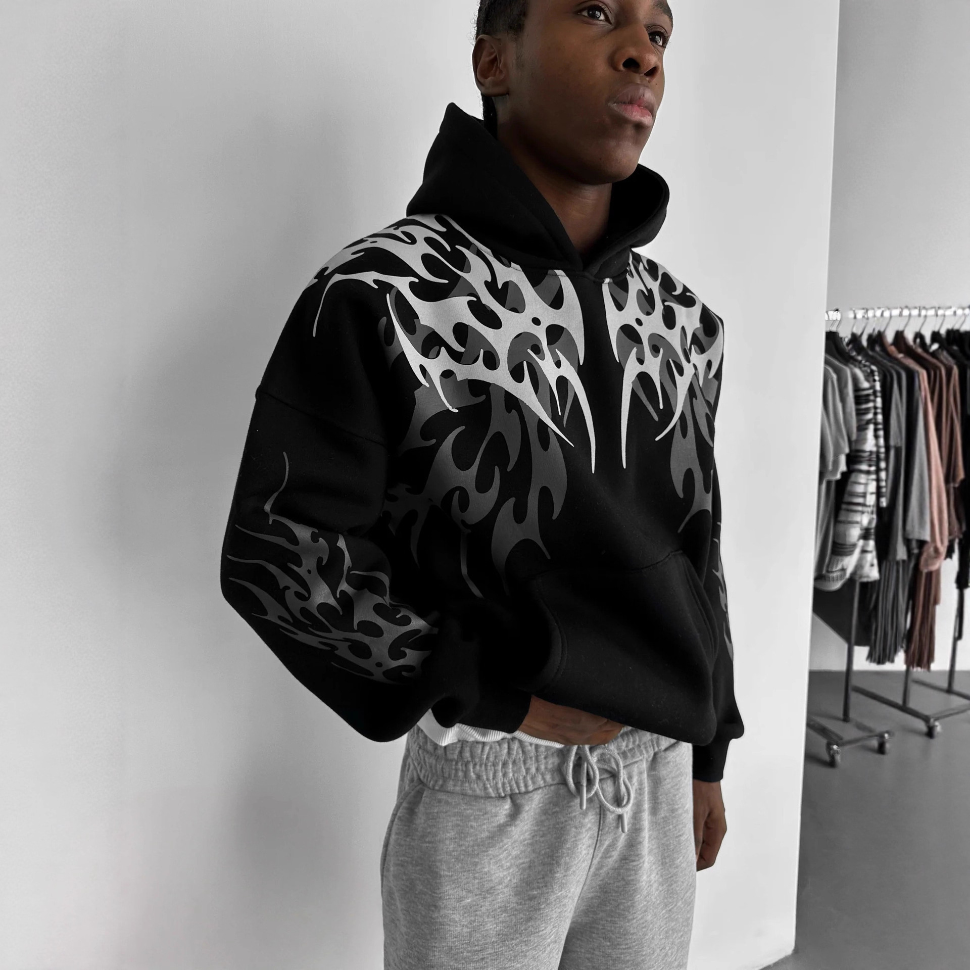Printed Pullover Unisex Street Hoodie photo 6