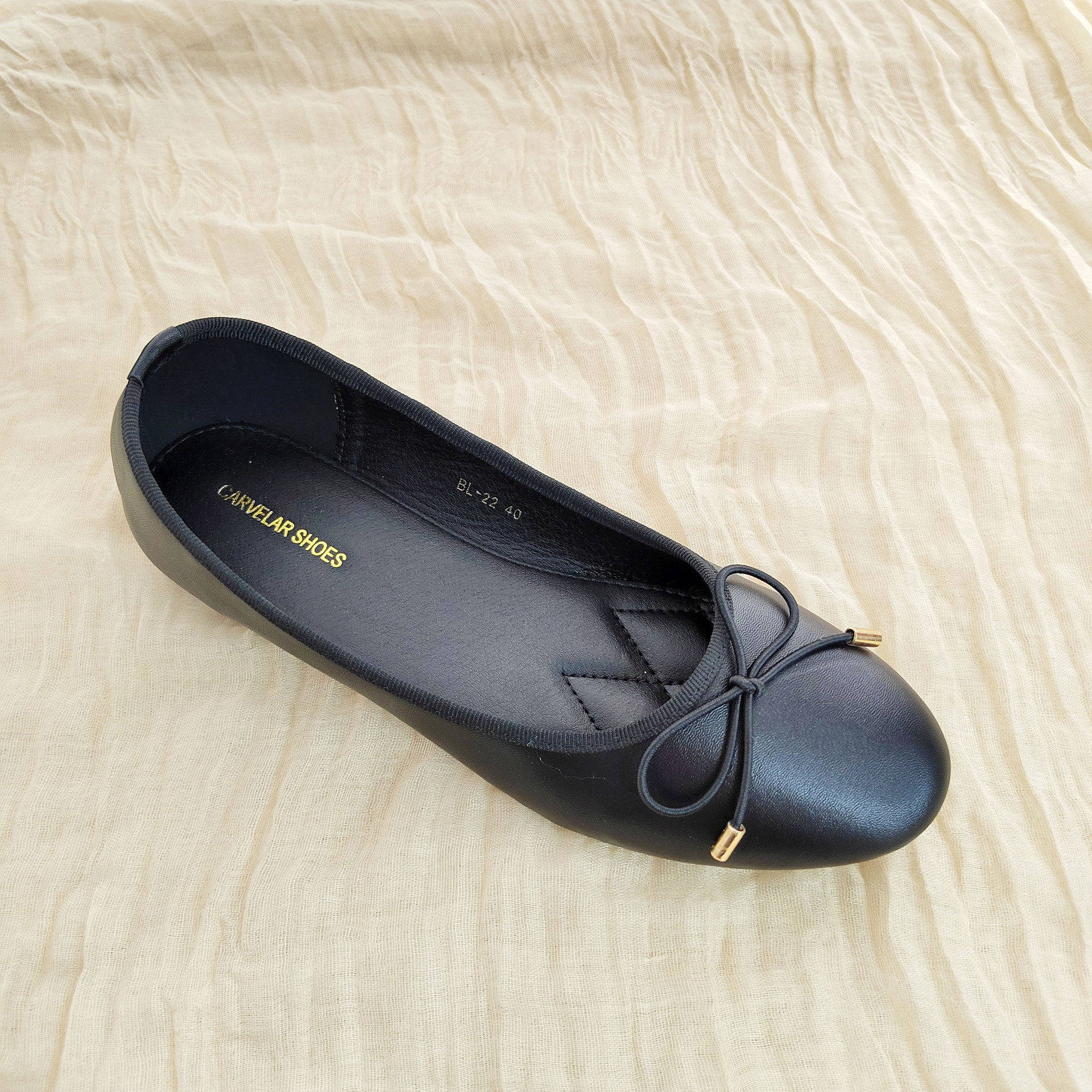 New Springsummer Bow-tie Low-cut Ballet Flats With Thick Soles photo 7