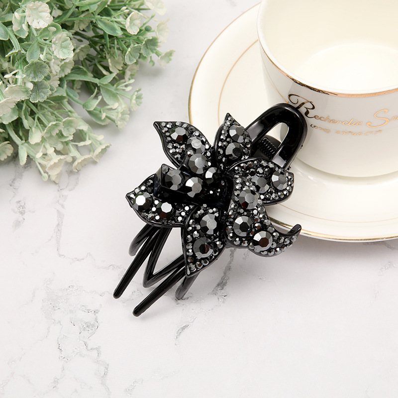 Womens Hair Clip Head Flower Three-prong Duckbill photo 8