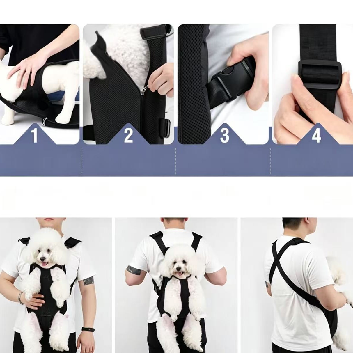 Outdoor Pet Carrier Breathable Chest-mounted photo 2