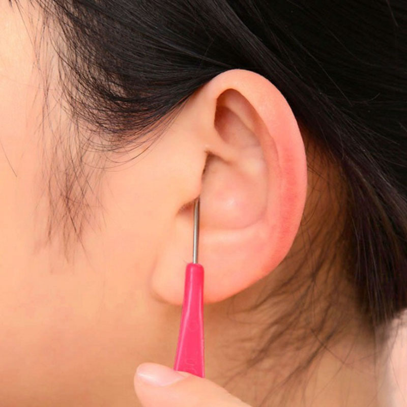 Household Multi-color Plastic-handled Stainless Steel Ear Pick photo 3