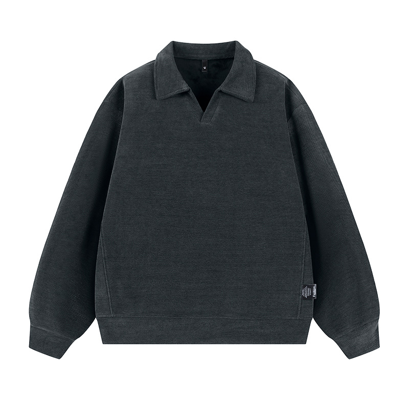 Mens Heavyweight Casual Long-sleeve Top photo 2