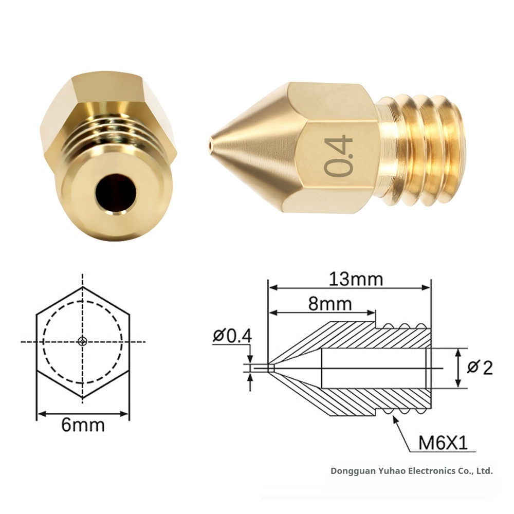 3D Printer Accessories Pointed Brass MK8 Nozzle Alloy Cleaning Pin MK8 Nozzle Kit photo 2
