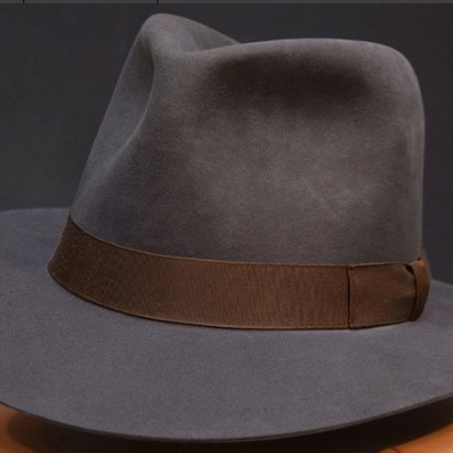 Wool Denim Hat With A Wide Brim And Bow photo 8