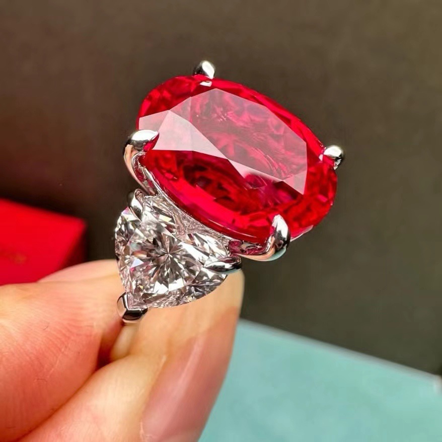 Casual Creative Red Heart Ring photo 3