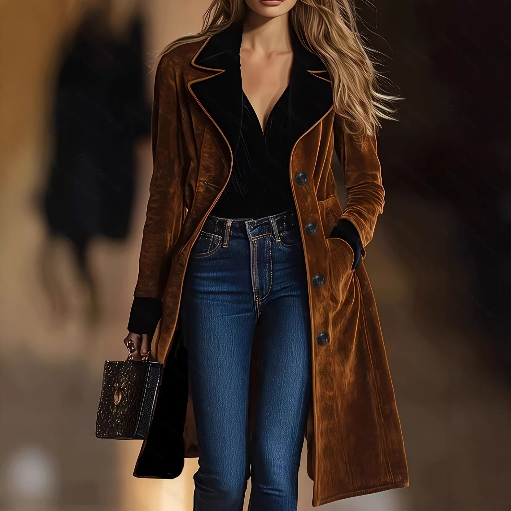 Western-style Vintage Denim Coat For Women European And American Style photo 2