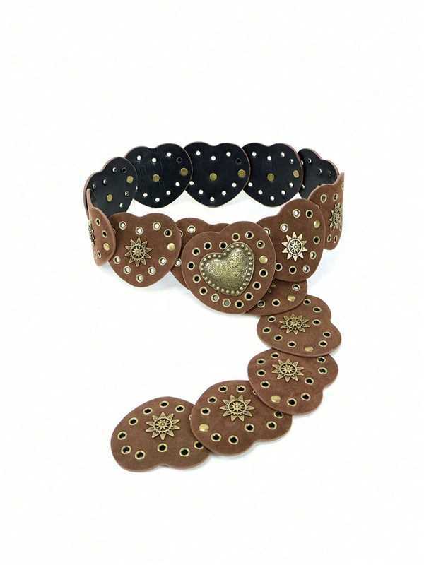 Shiny Heart-shaped Stud Tassel Belt photo 2