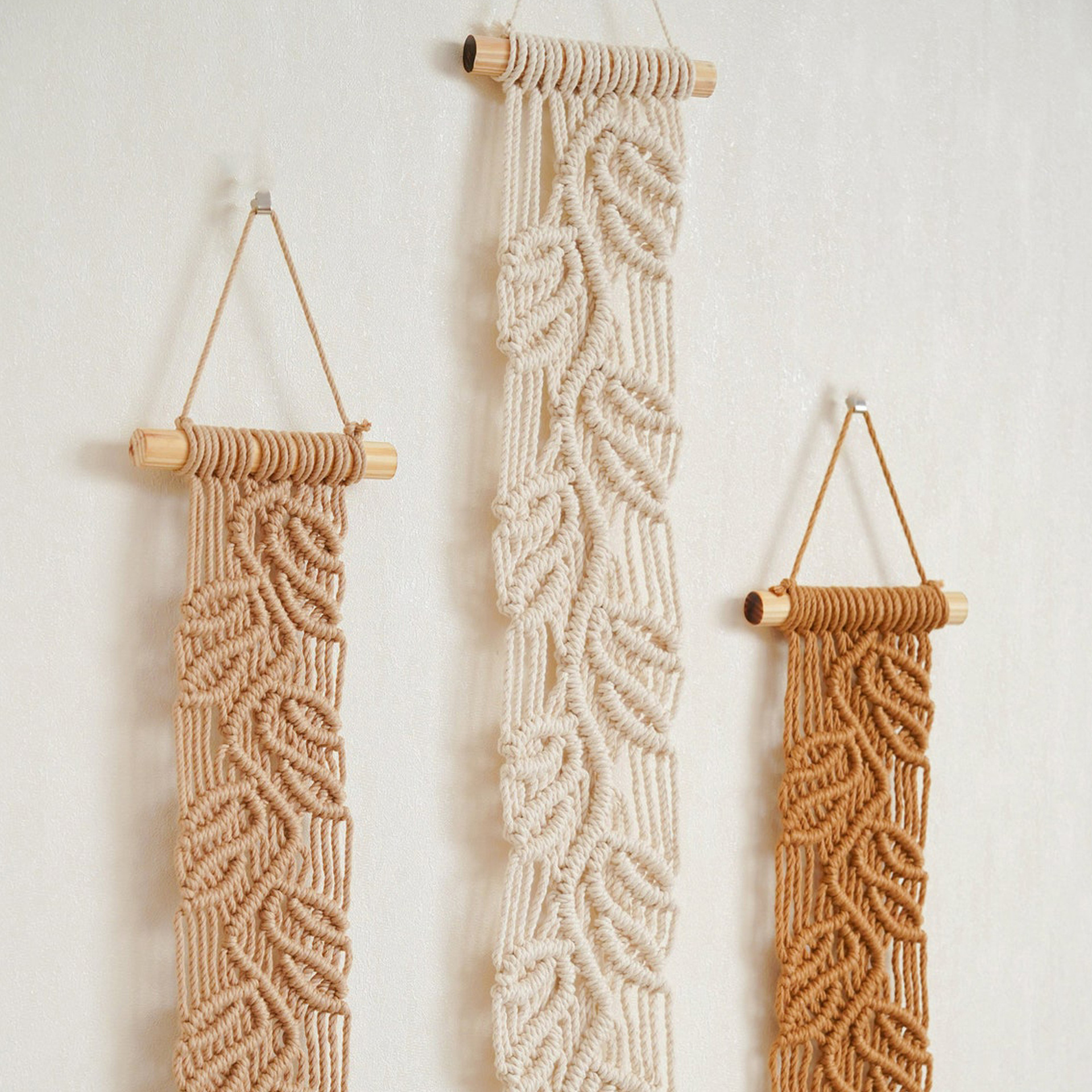 Hand-woven Cotton Rope Leaf Tapestry Bohemian Style photo 4