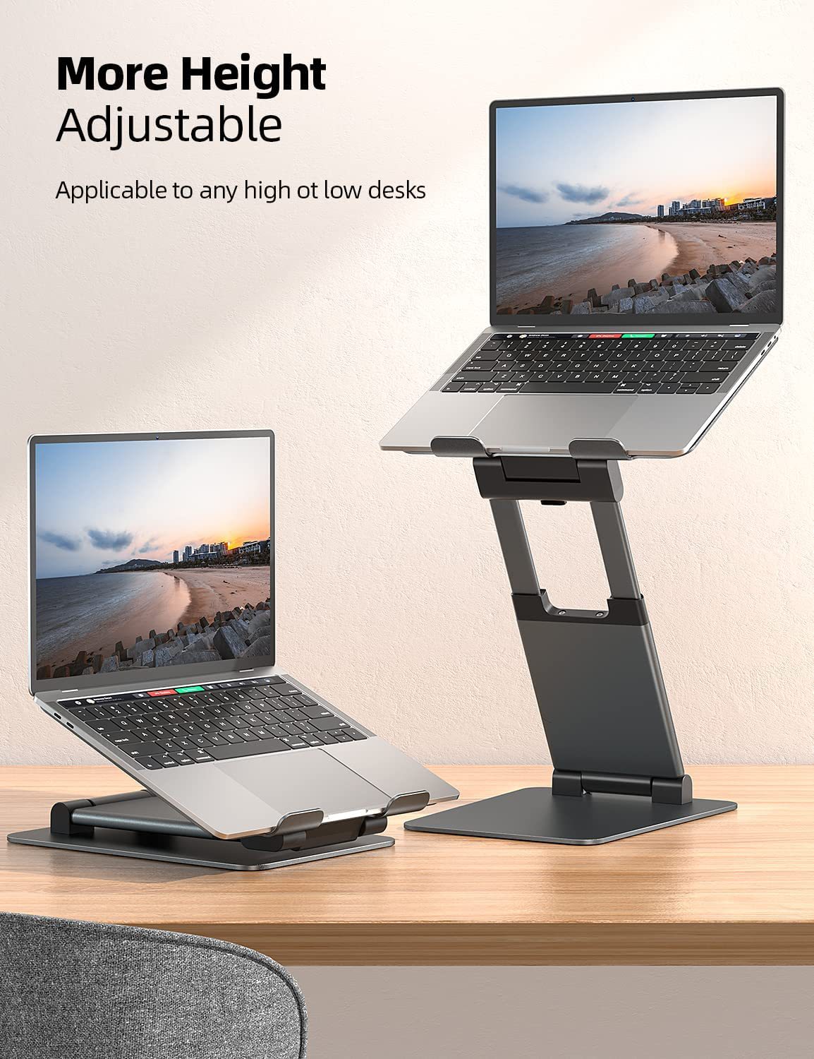 Notebook Bracket Laptop Bracket Aluminum Alloy Desktop Adjustable Base 360-degree Rotation photo 7