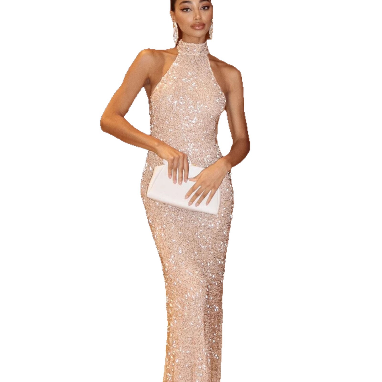 Strapless Sequined Beaded-embellished Elegant Evening Gown photo 3