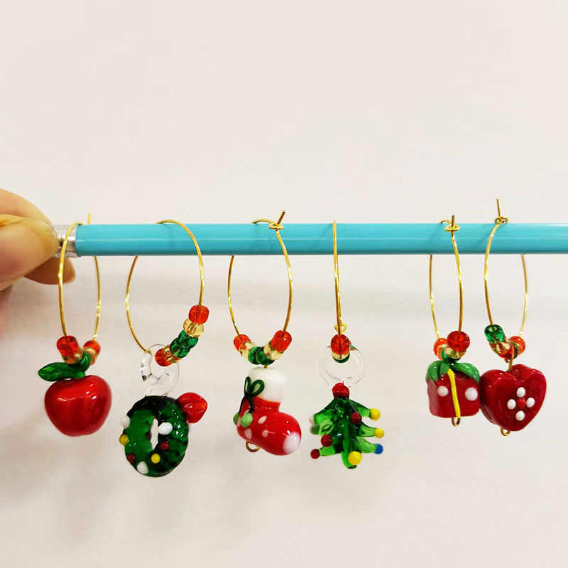 Alloy Christmas Series Wine Glass Pendant photo 5