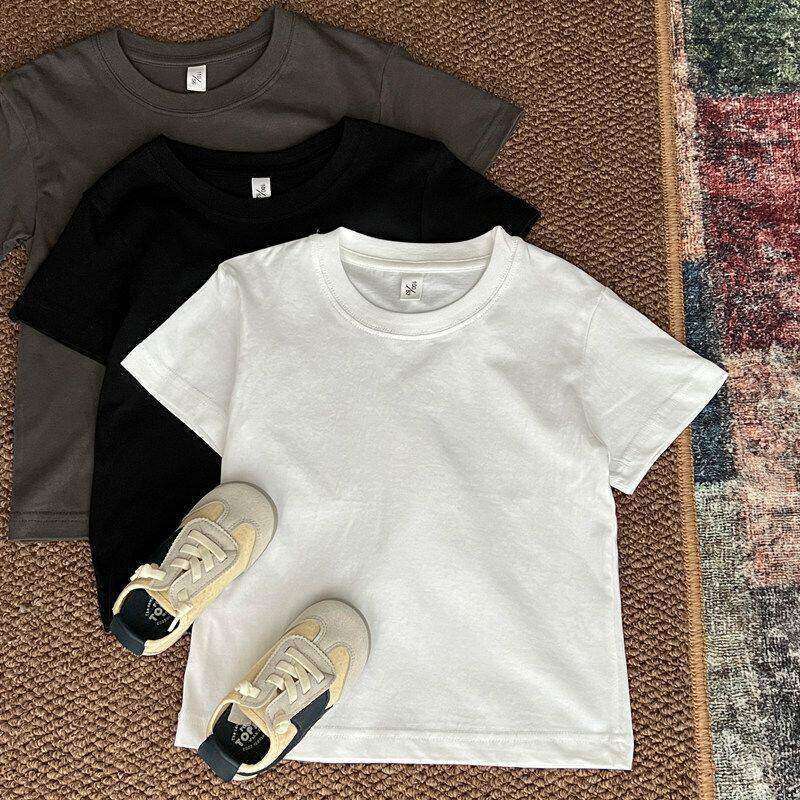 Stylish And Trendy Kids Versatile White Short-sleeve Shirt And Shorts photo 8