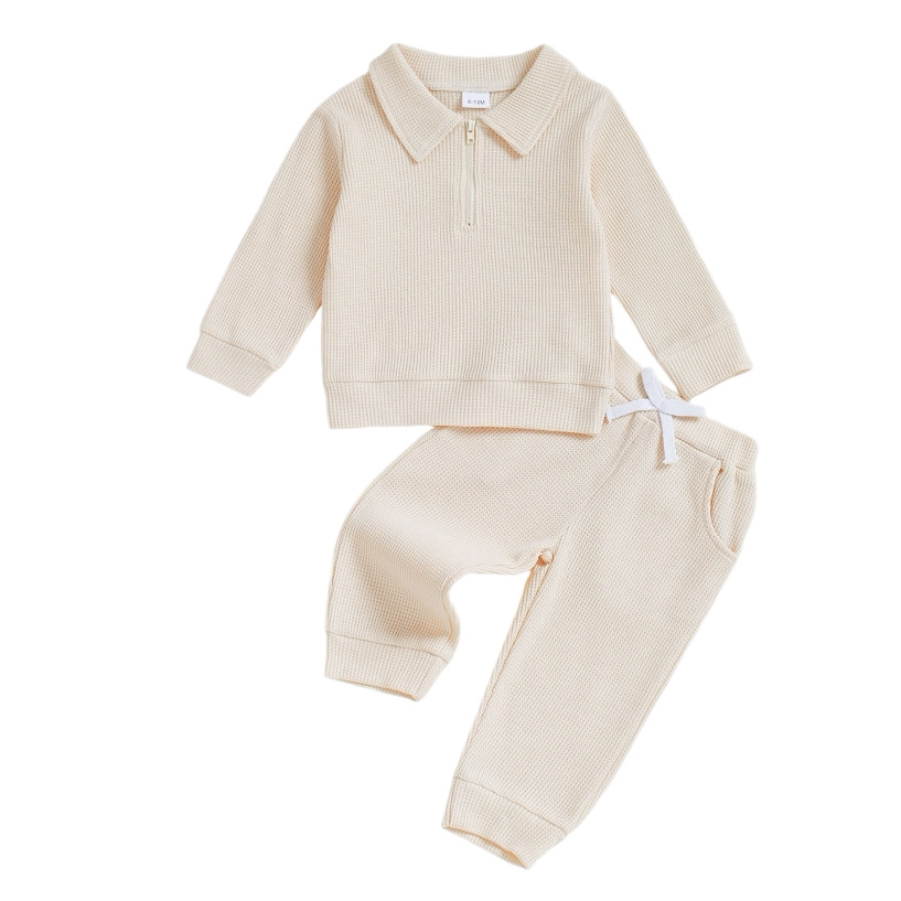 Childrens Cotton Polo-neck Long-sleeve Set photo 4