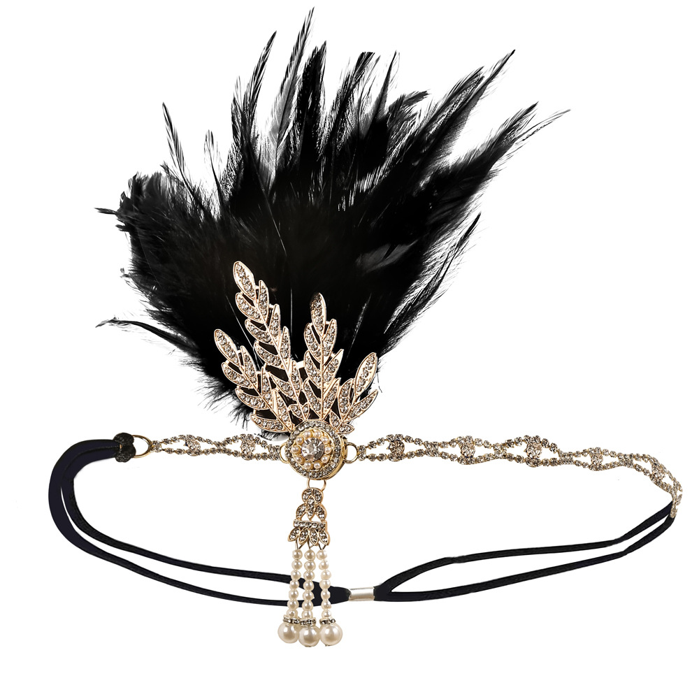 Masquerade Feather Headpiece Cross-Border Vintage Hair Band In European And American Style photo 7