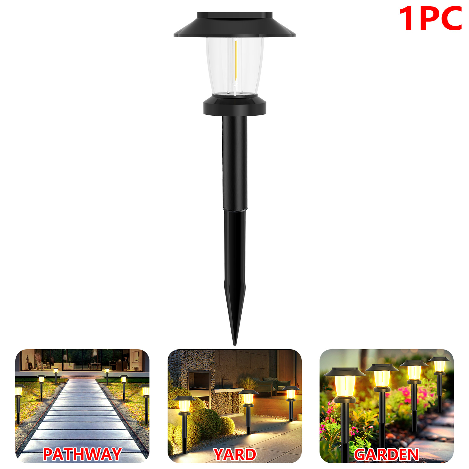 Solar-powered Outdoor Courtyard Light Set photo 4