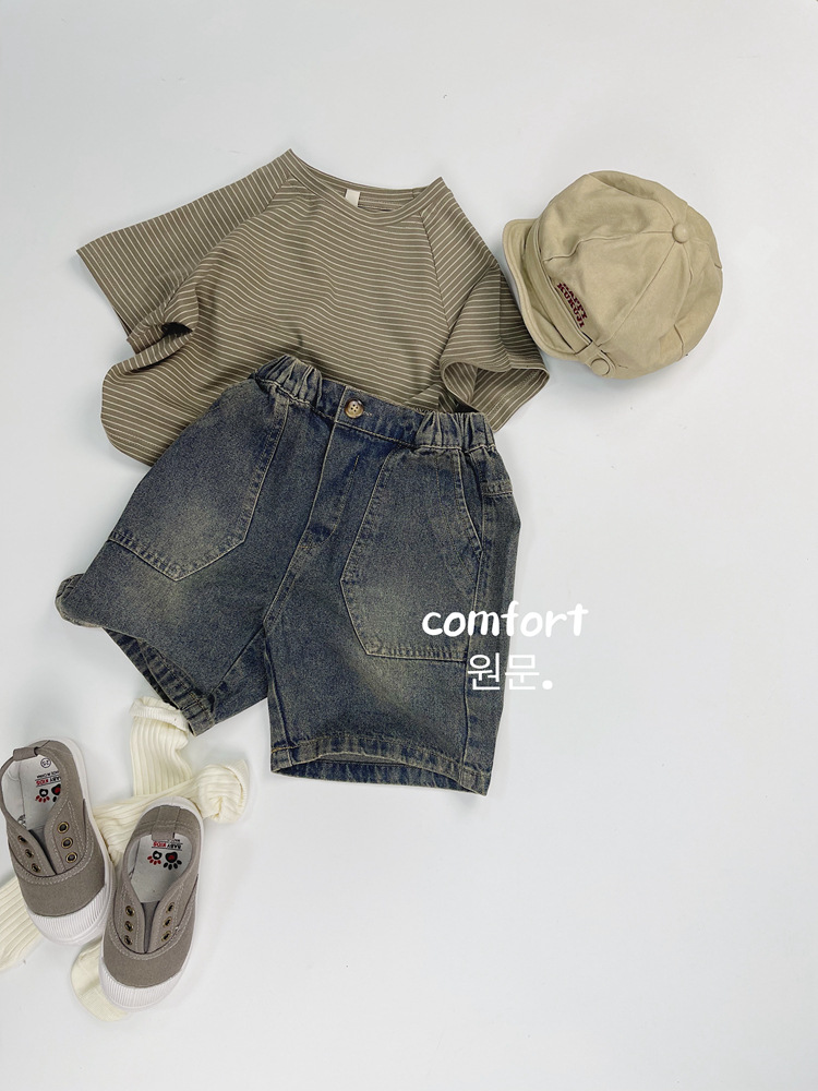 Boys And Girls Short-sleeve Striped Shirt photo 7