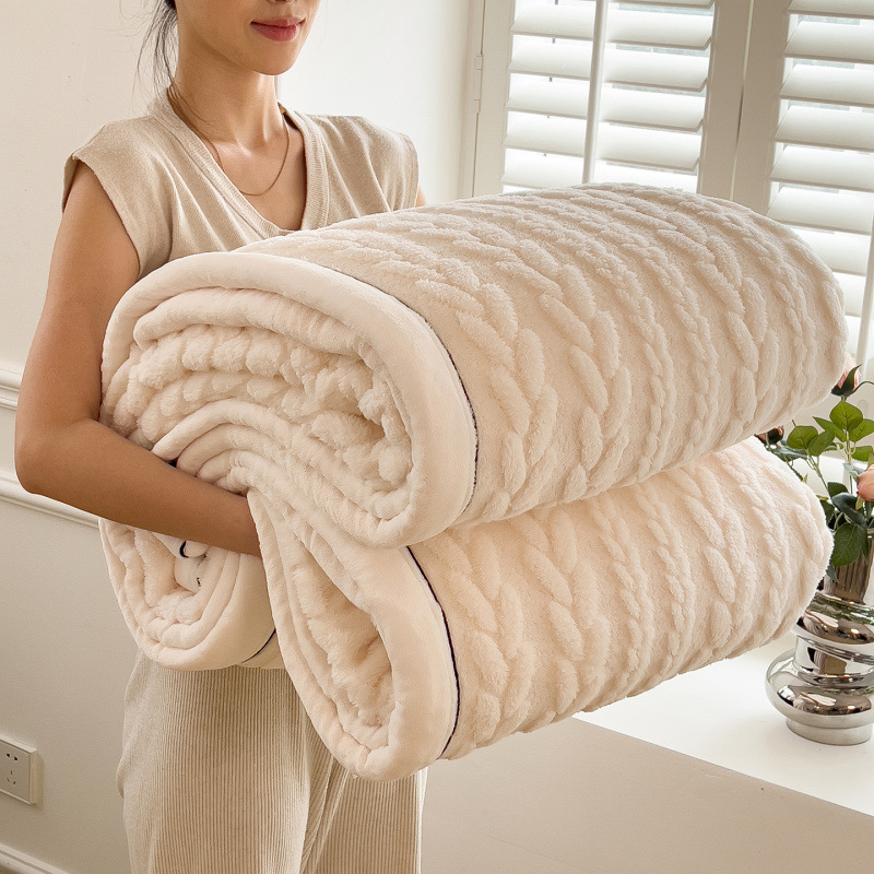 A-grade Wheat-pattern Jacquard Thickened Household Blanket photo 4