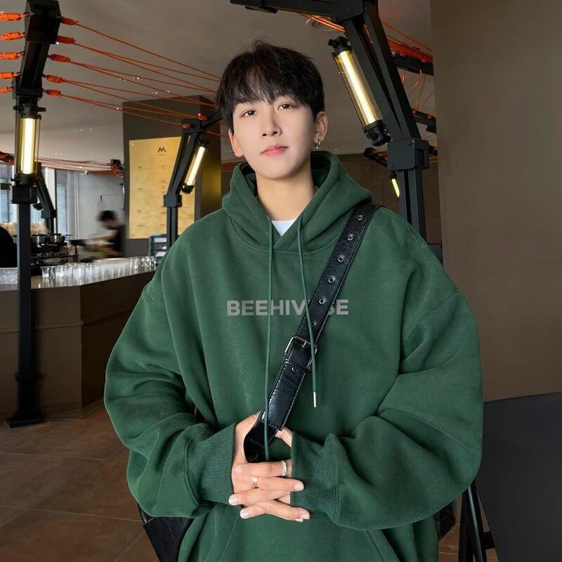Solid-color Hooded Sweatshirt For Men Fallwinter Style photo 4