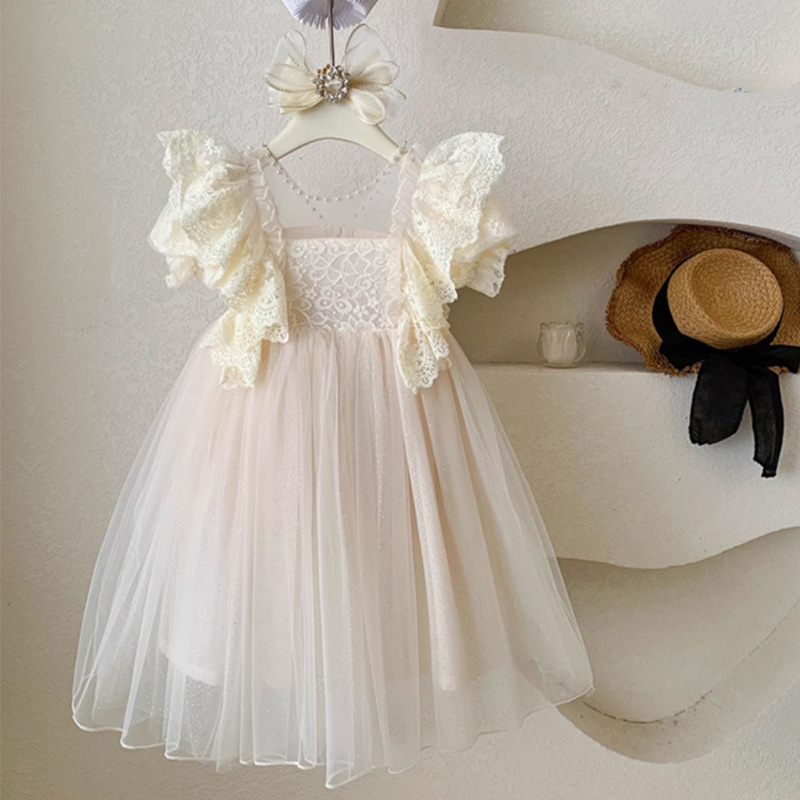 Green Tulle Fairy Dress Trendy Lace Puffy Princess Skirt For Babies photo 2