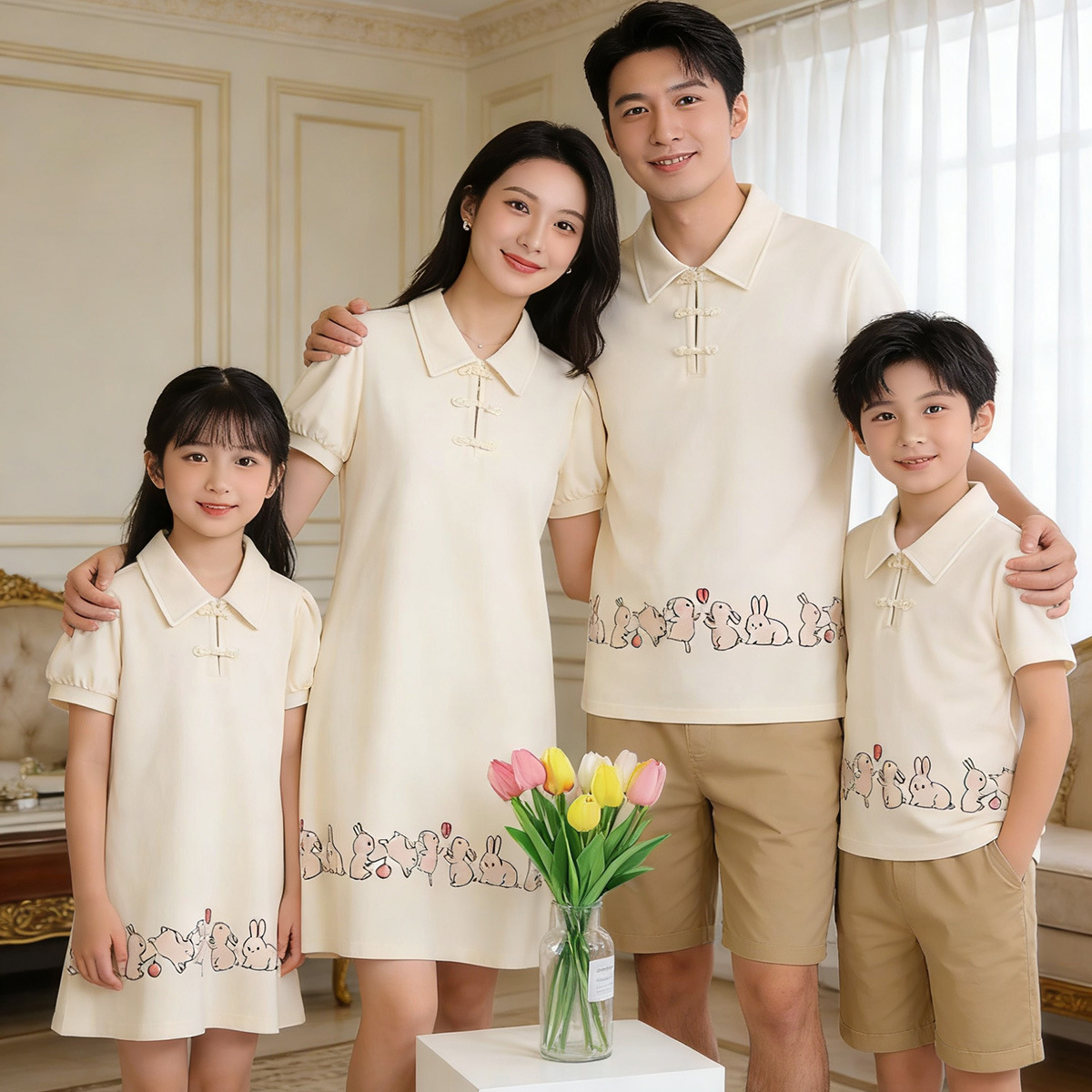 Notch-collar Chinese-style Dress, Baby Romper, One-piece Outfit photo 5