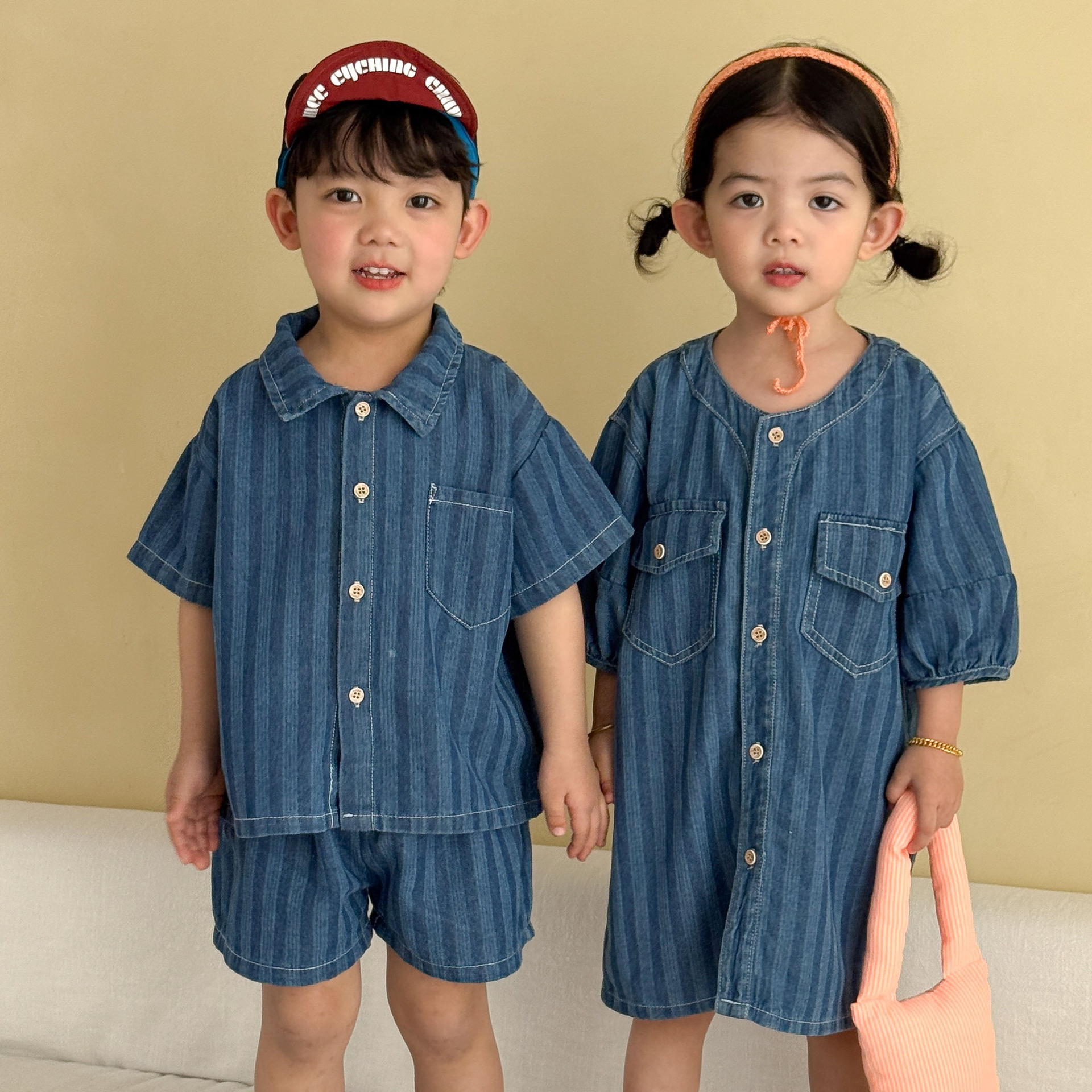 Children's Summer Denim Shirt Set photo 1