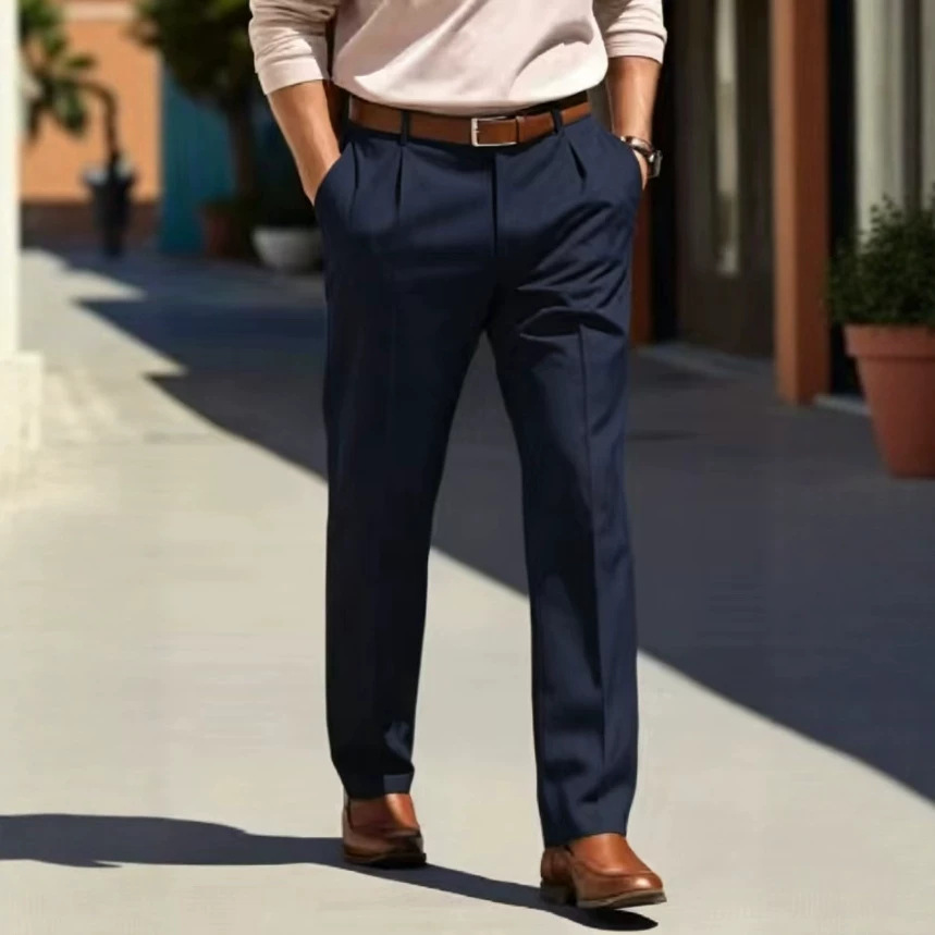 Men's Loose-fit Casual Tailored Trousers photo 8