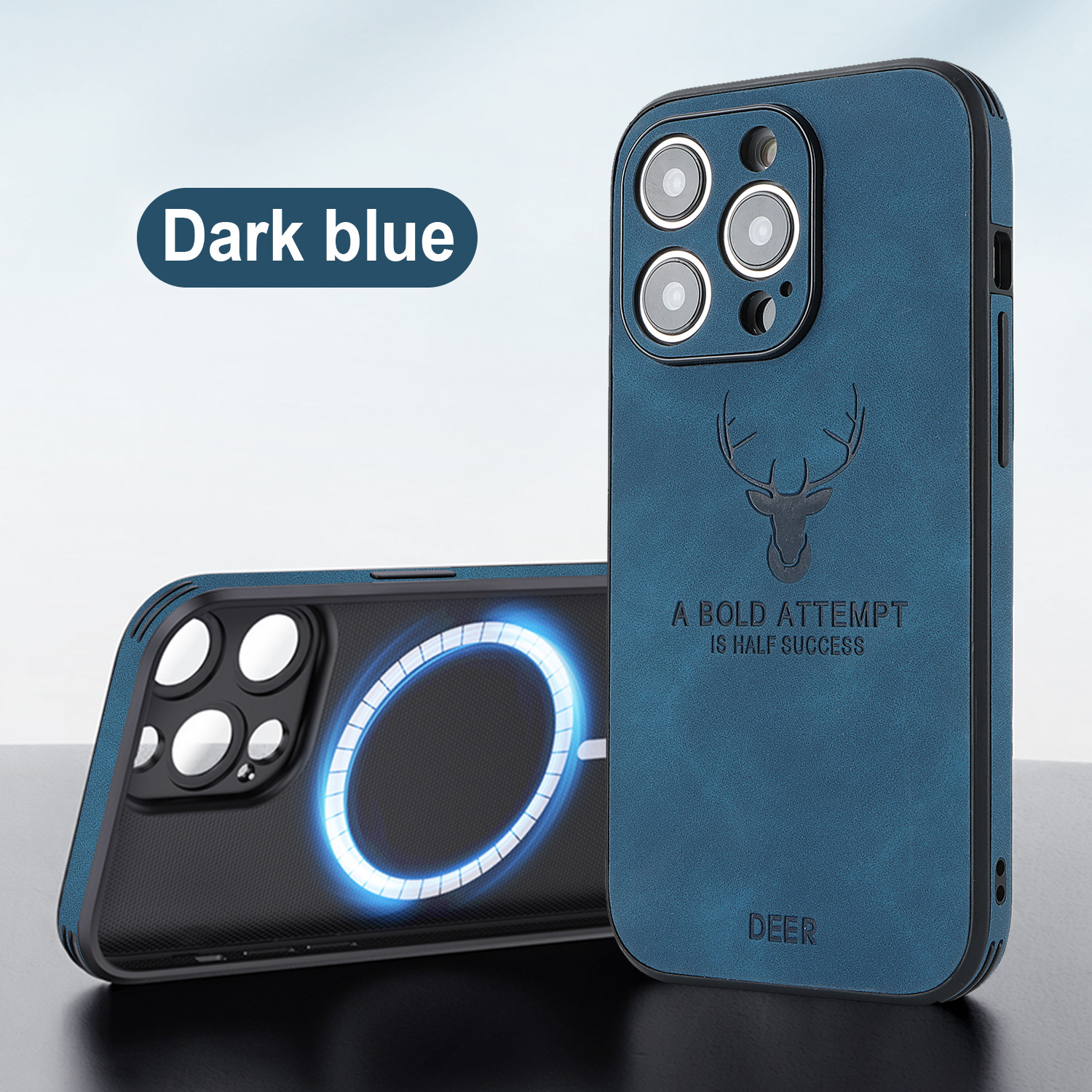 Phone Case Deer Head Built-in Magnetic Drop-resistant Protective Cover photo 6