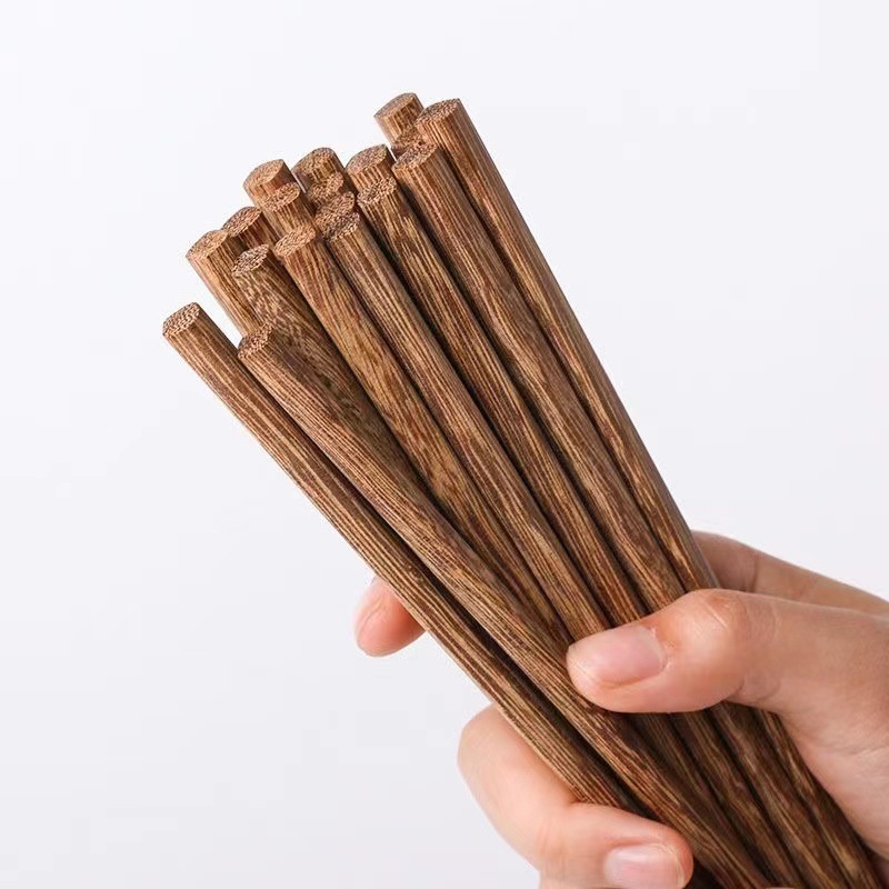 Unpainted Unwaxed Wooden Chopsticks For Home Kitchens photo 2