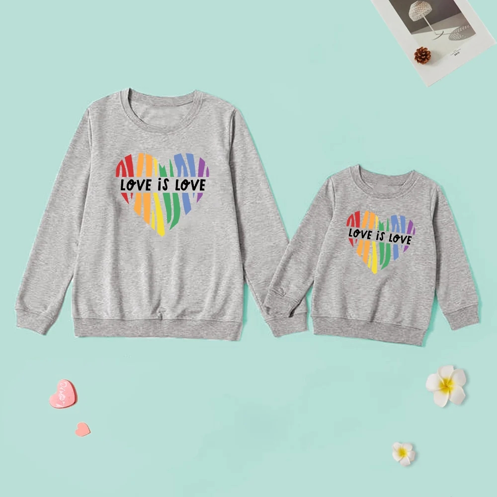 Letter Printed Parent-child Sweater Mother And Daughter Matching Clothes Three Colors photo 6