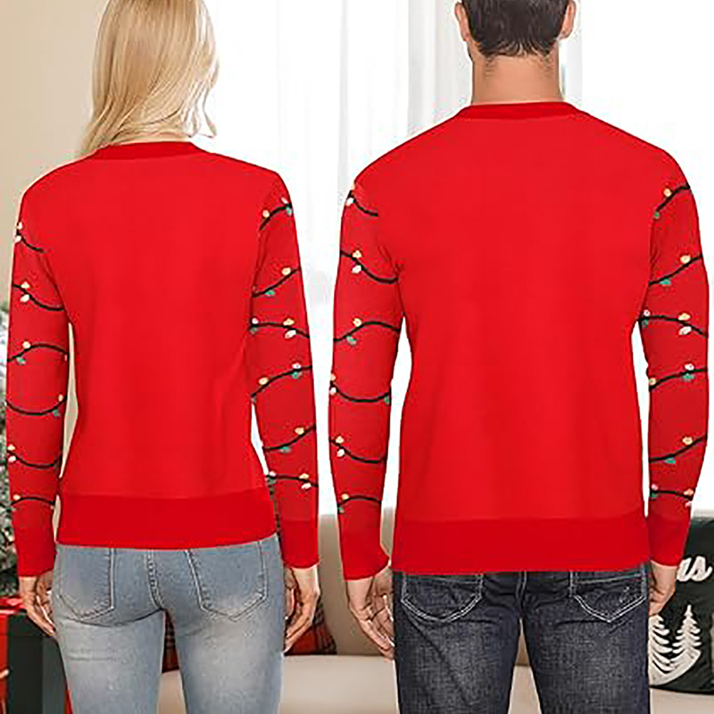 Hot-selling Jacquard Christmas Tree Sweater A Relaxed Laid-back Style For Couples photo 2