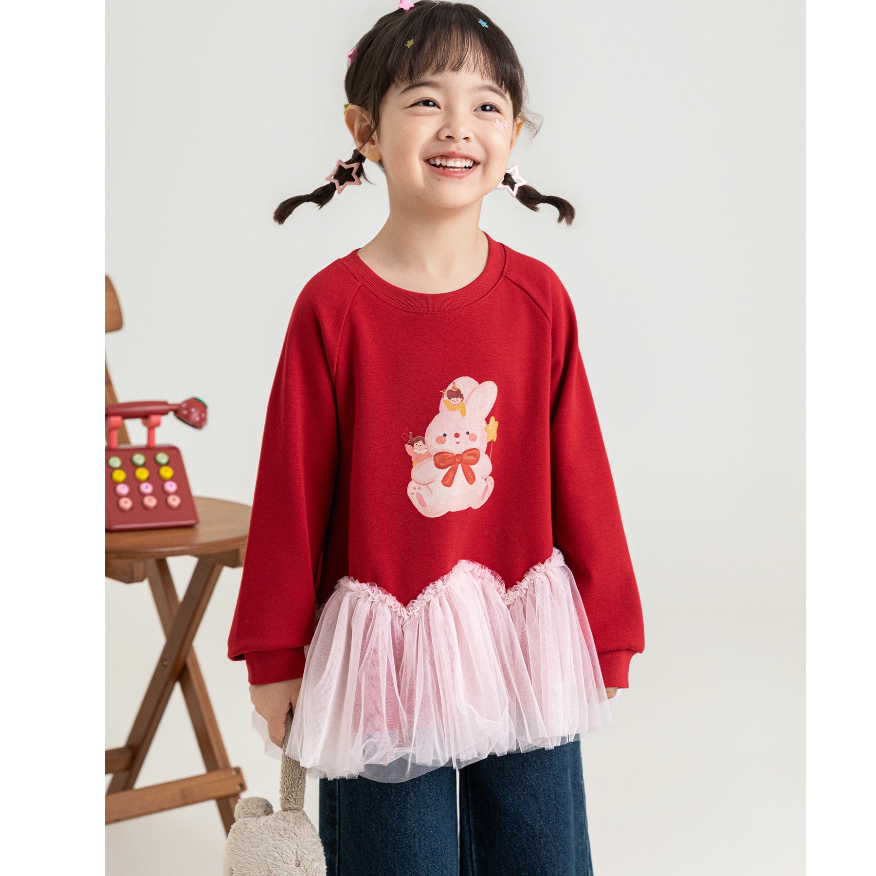 Sweet Girl Layered Tulle Sweatshirt photo 5