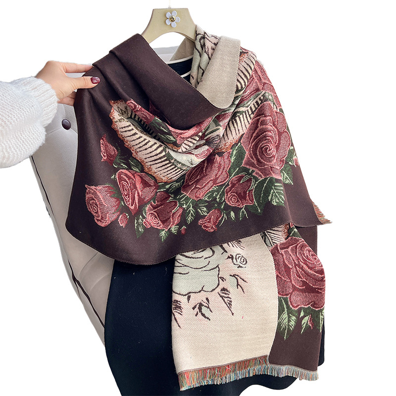 Thickened Scarf Reversible For Fall And Winter photo 2