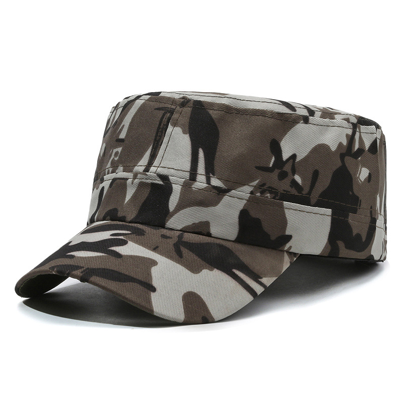 Camouflage Flat-top Cap Outdoor Hiking Hat Training And Activity Sunshade Work Safety Cap photo 2