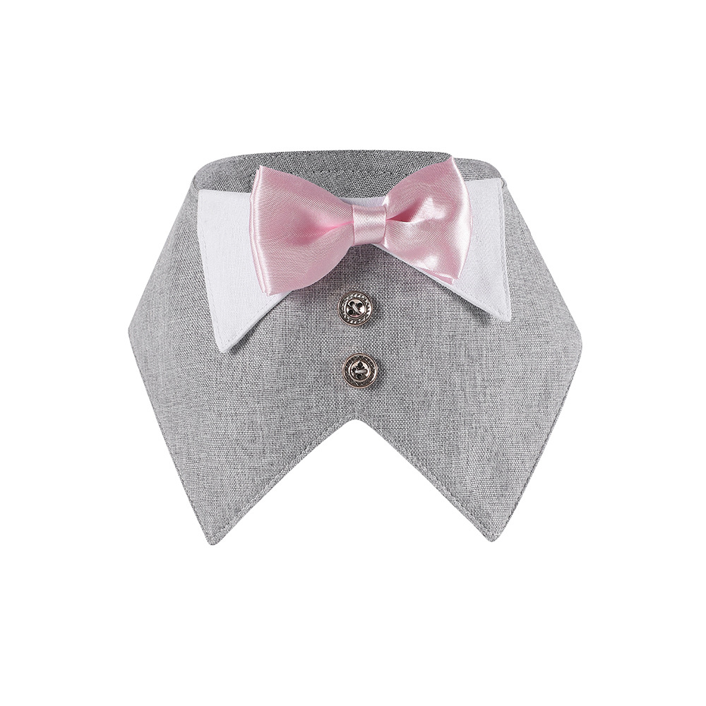 British-style Suit Pet Bib Velcro Pet Triangle Scarf photo 7