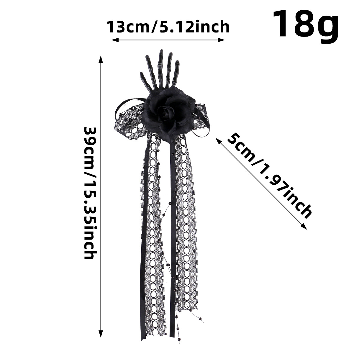 Rose Long Ribbon Side Clip Hair Accessory Party Hairpin photo 4