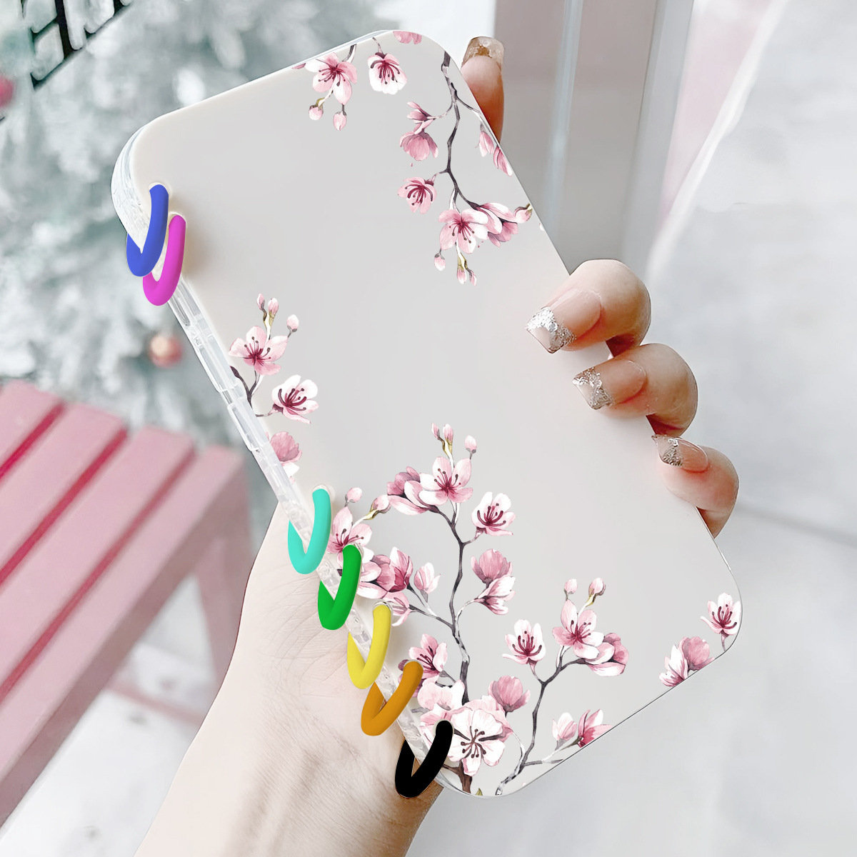 Peach Blossom Youth Notebook Flip Phone Case Protective Cover photo 3
