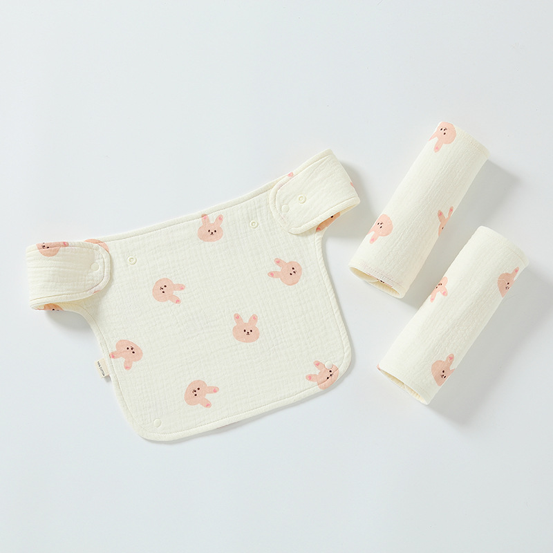 Double-shoulder Baby Waist Stool Drool Bib photo 2
