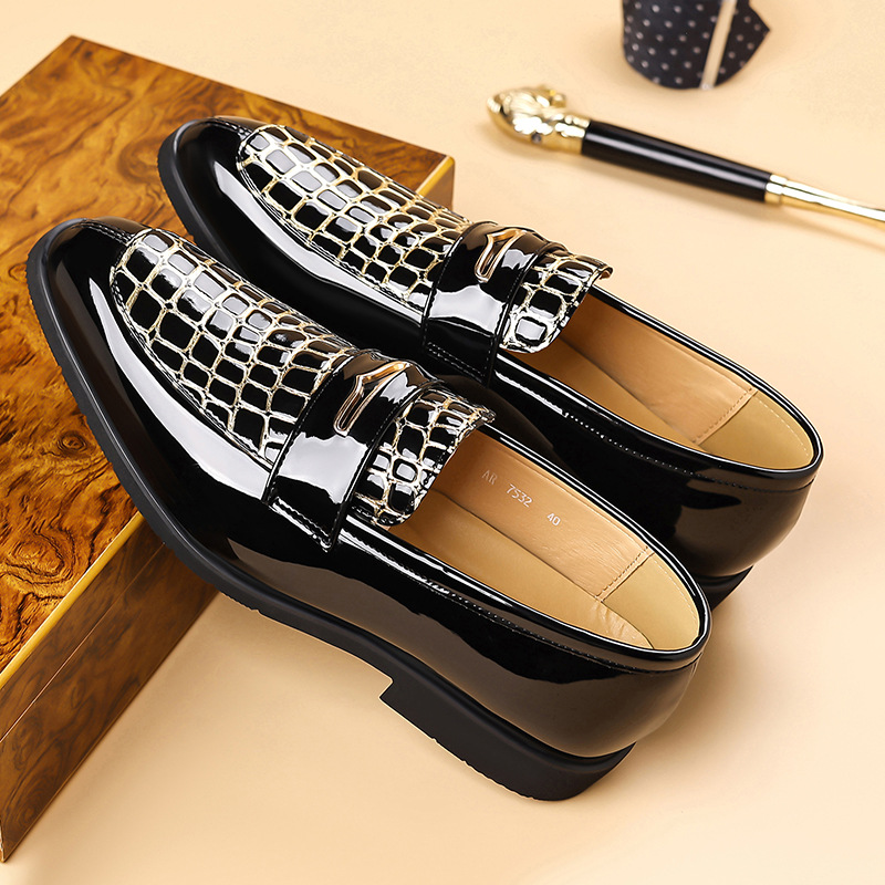 Men's Round-toe Black Casual Dress Shoes photo 2
