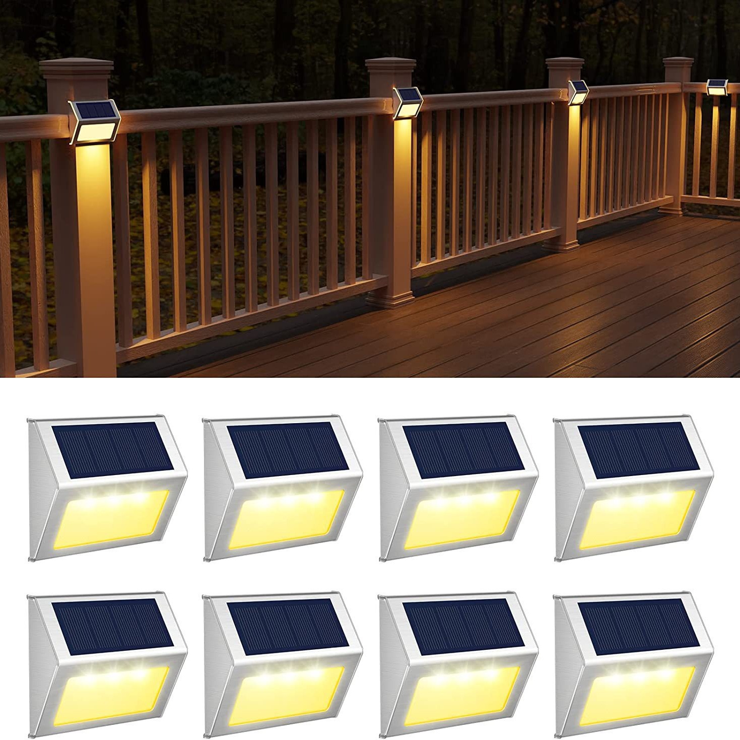 Waterproof Solar Flower Step Light Outdoor Stainless Steel photo 6