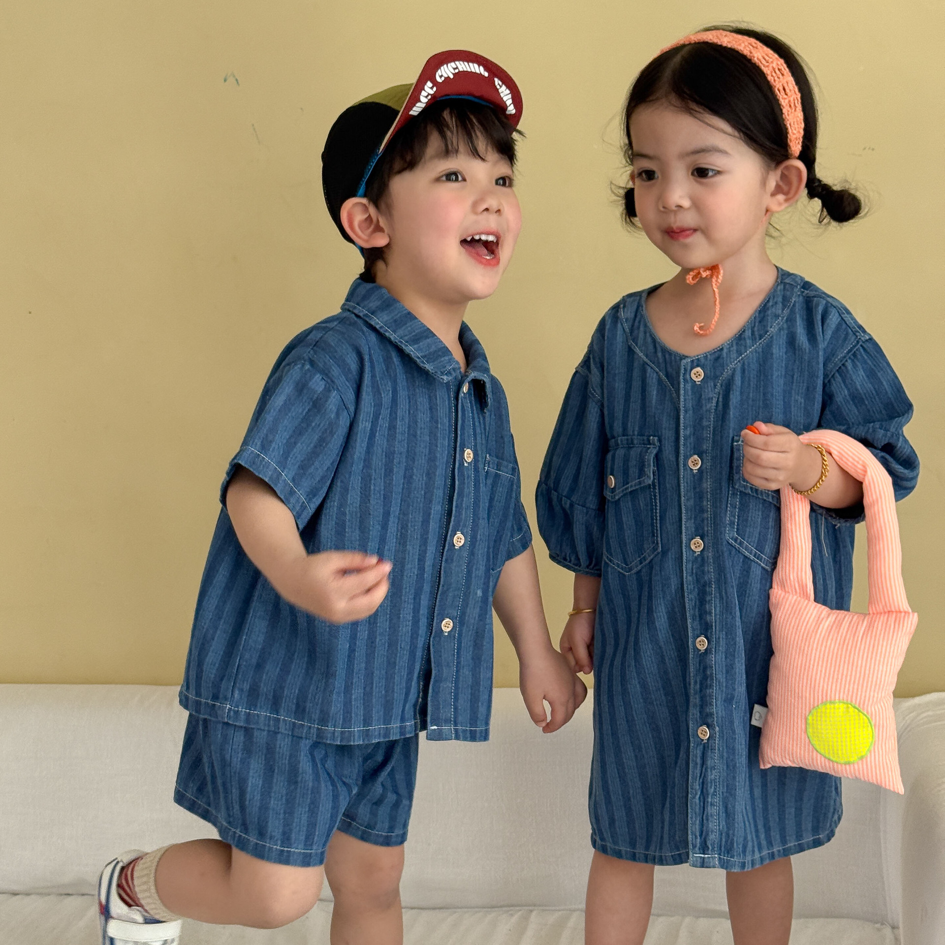 Children's Summer Denim Shirt Set photo 7