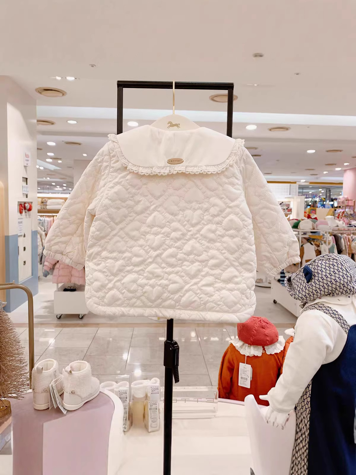 Spring Girls' Lace-trimmed Thin Quilted Jacket photo 5