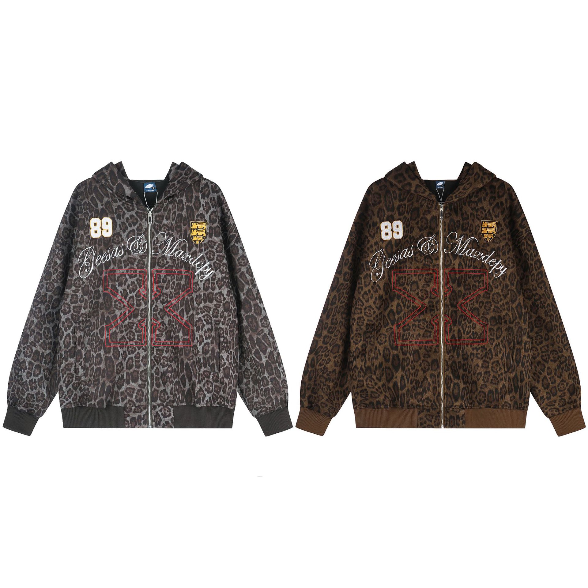 High-street Fashion Leopard-print 3D Printed Hooded Sweatshirt photo 2