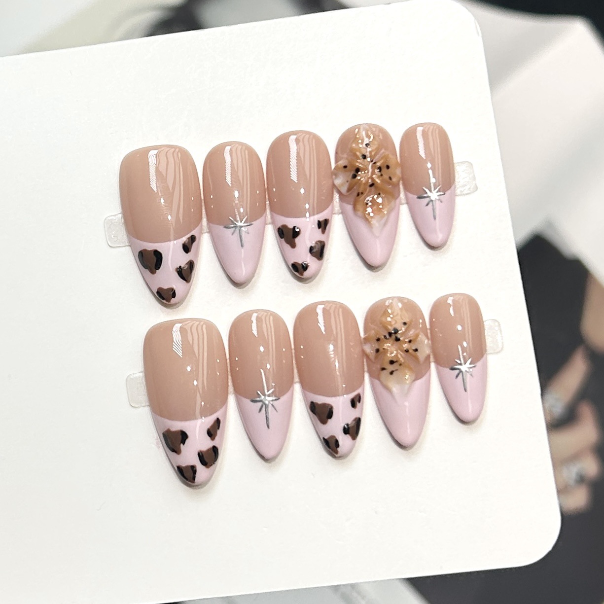 Removable Daily Style Advanced Hand-made Manicure Fake Nail Patch photo 6