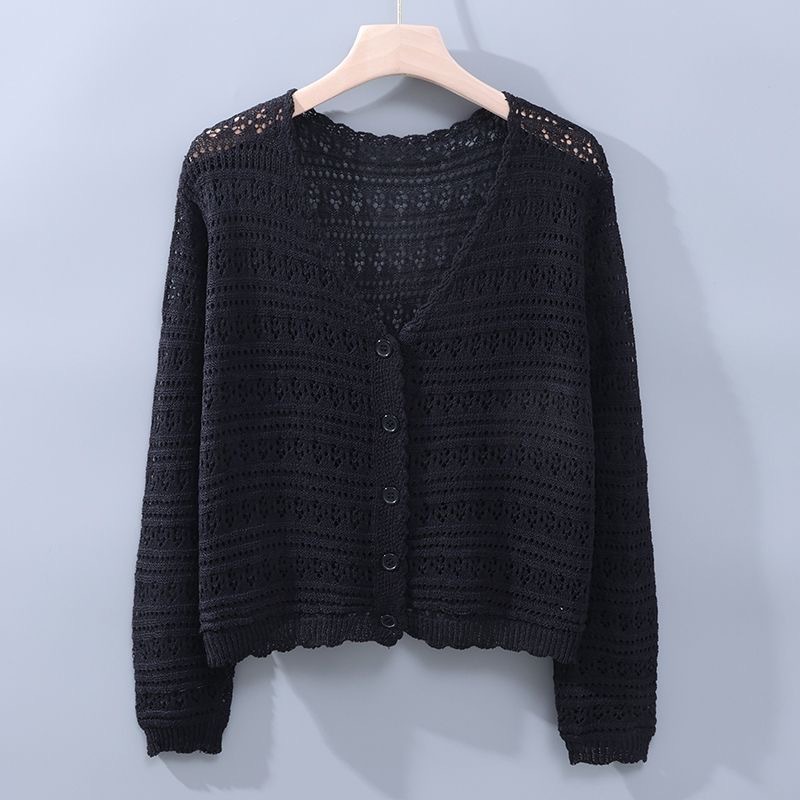 Women's Versatile Openwork Knit Cardigan photo 4