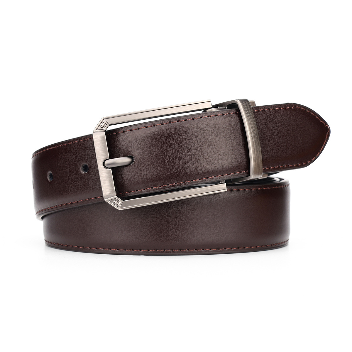 Men's Rotatable Pin Buckle Leather Belt photo 3