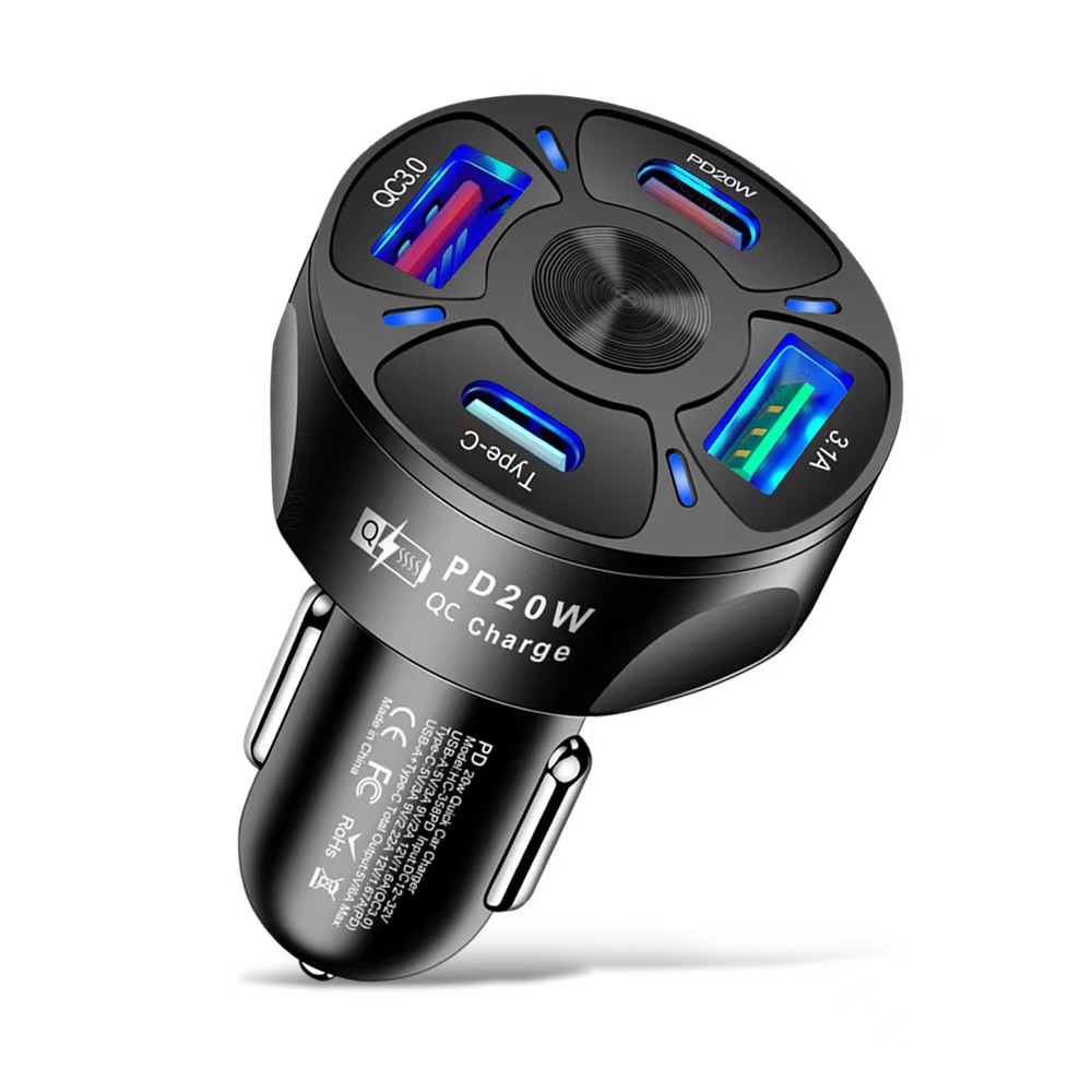 2-USB 2-PD Car Cigarette Lighter Plug Charger photo 6