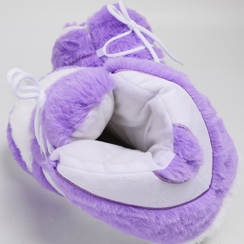 Large Cotton Shoes Plush Home Fuzzy Slippers photo 2