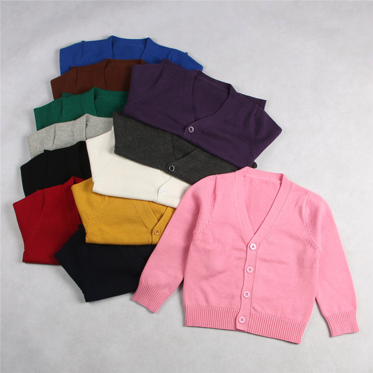 Children's V-neck Cardigan Sweater Small Jacket photo 1