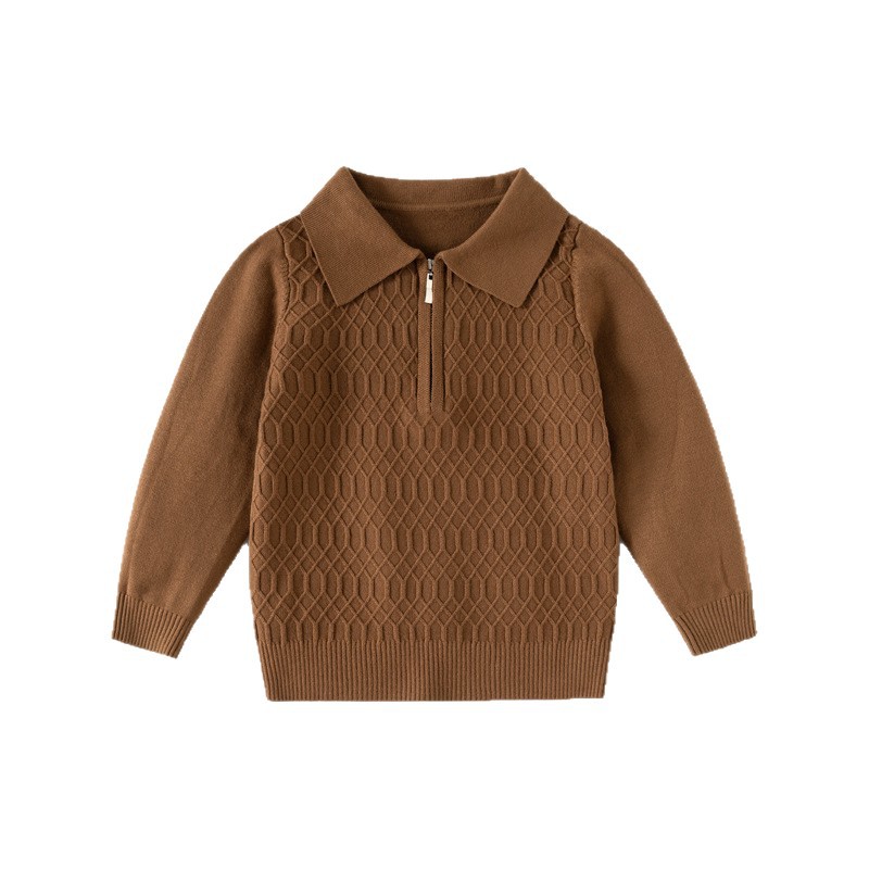 New Boys Plaid Knitted Top With Floral Patterns photo 4